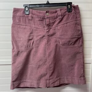 Athleta Mauve Colored Washed Suede/Velvet Skirt